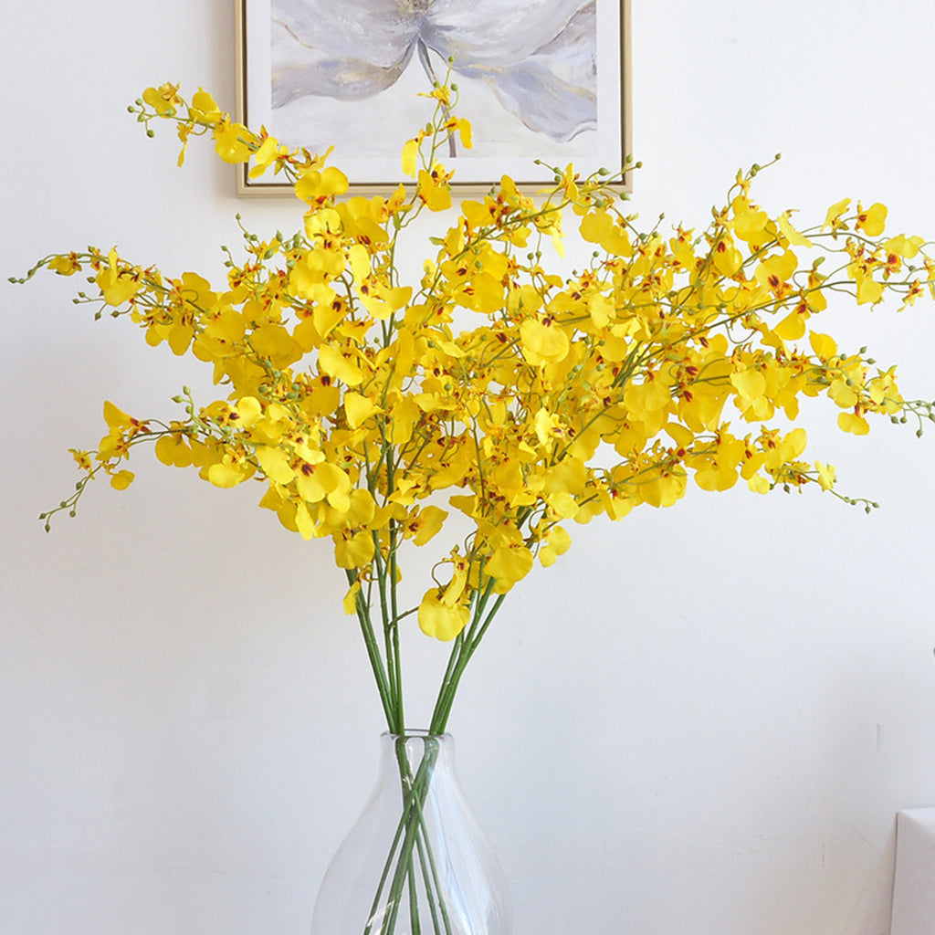 EVERIVELLE Long Artificial Dancing Lady Oncidium Orchid Stem
