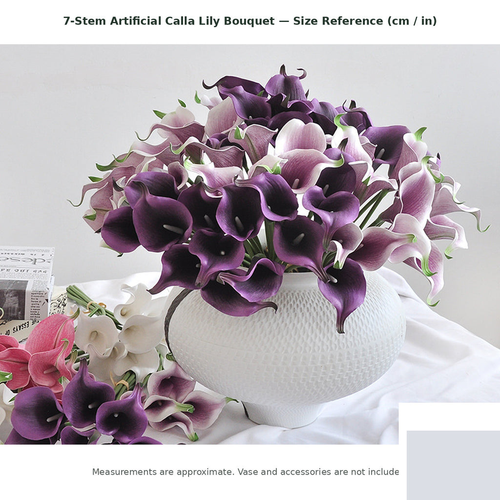 EVERIVELLE Seven-Stem Artificial Calla Lily Bouquet