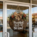 Rustic Floral Wood Door Sign Collection
