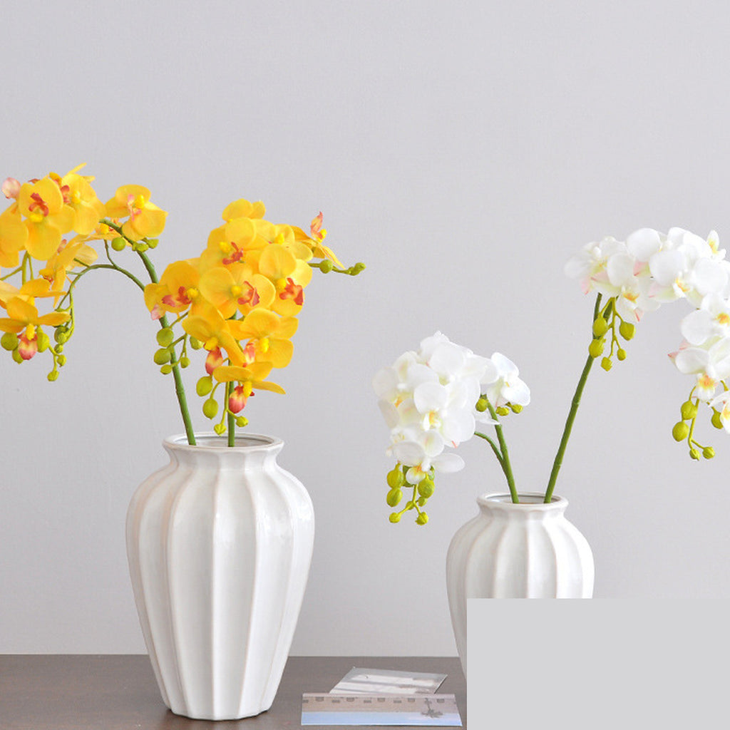 EVERIVELLE 12-Bloom Artificial Phalaenopsis Orchid Stem