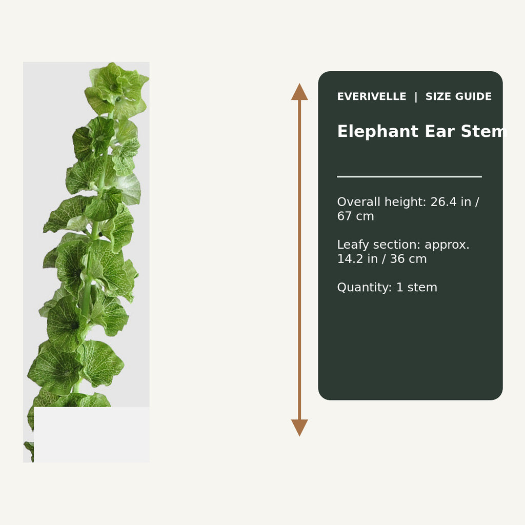 EVERIVELLE Artificial Elephant Ear Leaf & Pitcher Plant Spray