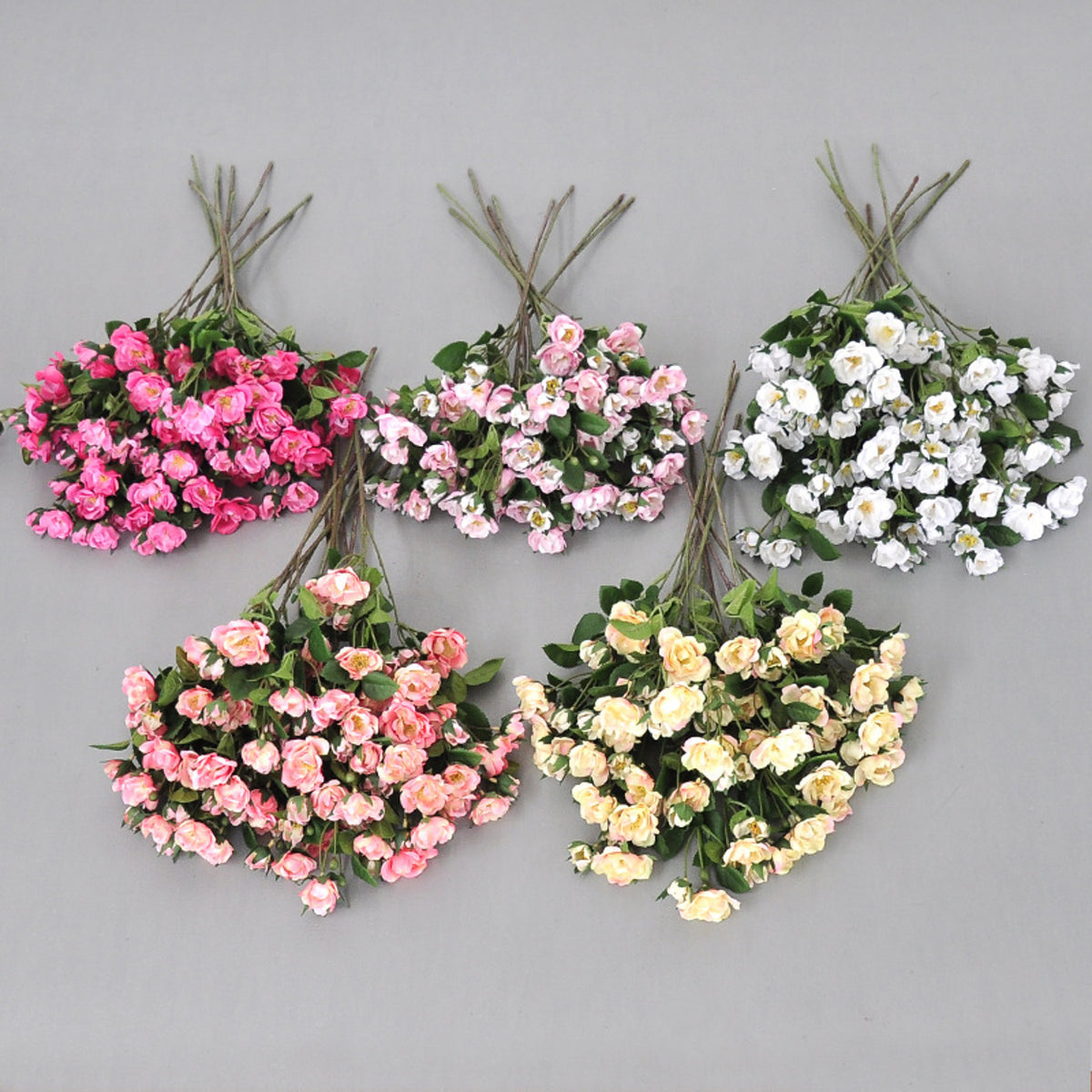EVERIVELLE Multi-Bloom Artificial Spray Rose Stem