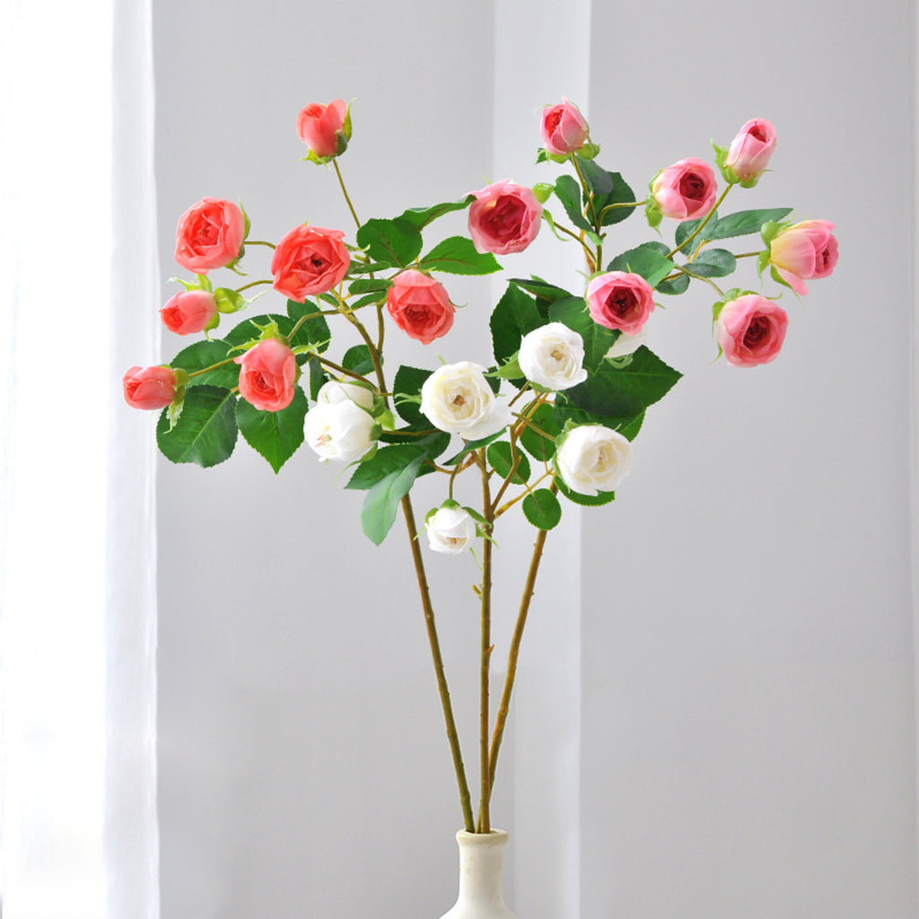 EVERIVELLE Seven-Head Mini Artificial Lotus Rose Stem