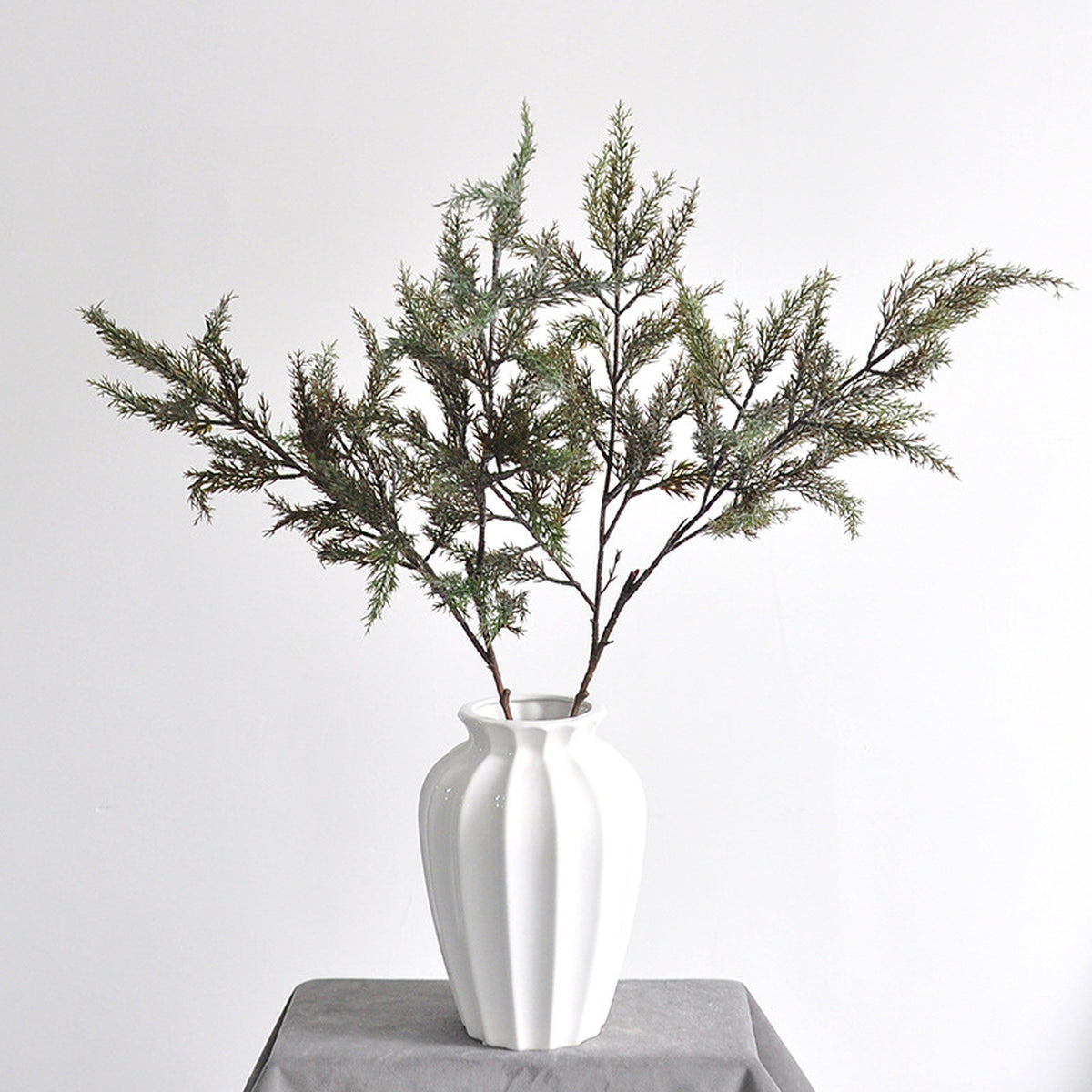 EVERIVELLE 31.5-Inch Two-Fork Artificial Foxtail Foliage Branch