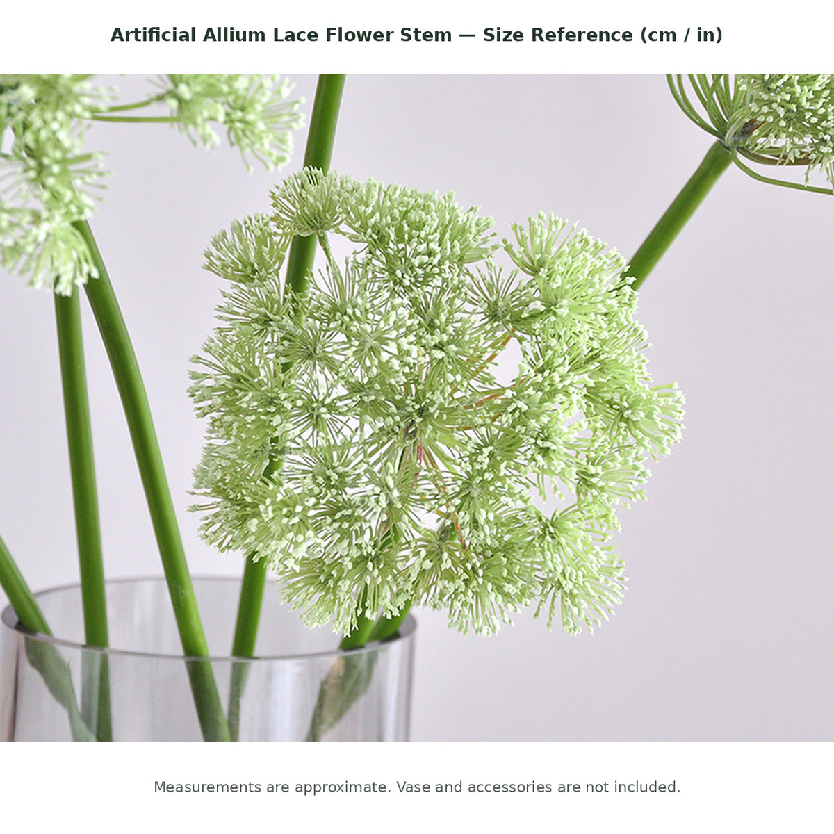 EVERIVELLE Artificial Allium Lace Flower Stem