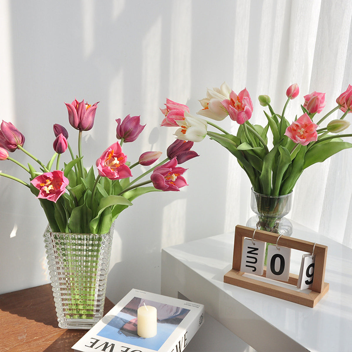 EVERIVELLE Three-Stem Soft-Touch Artificial Tulip Bouquet