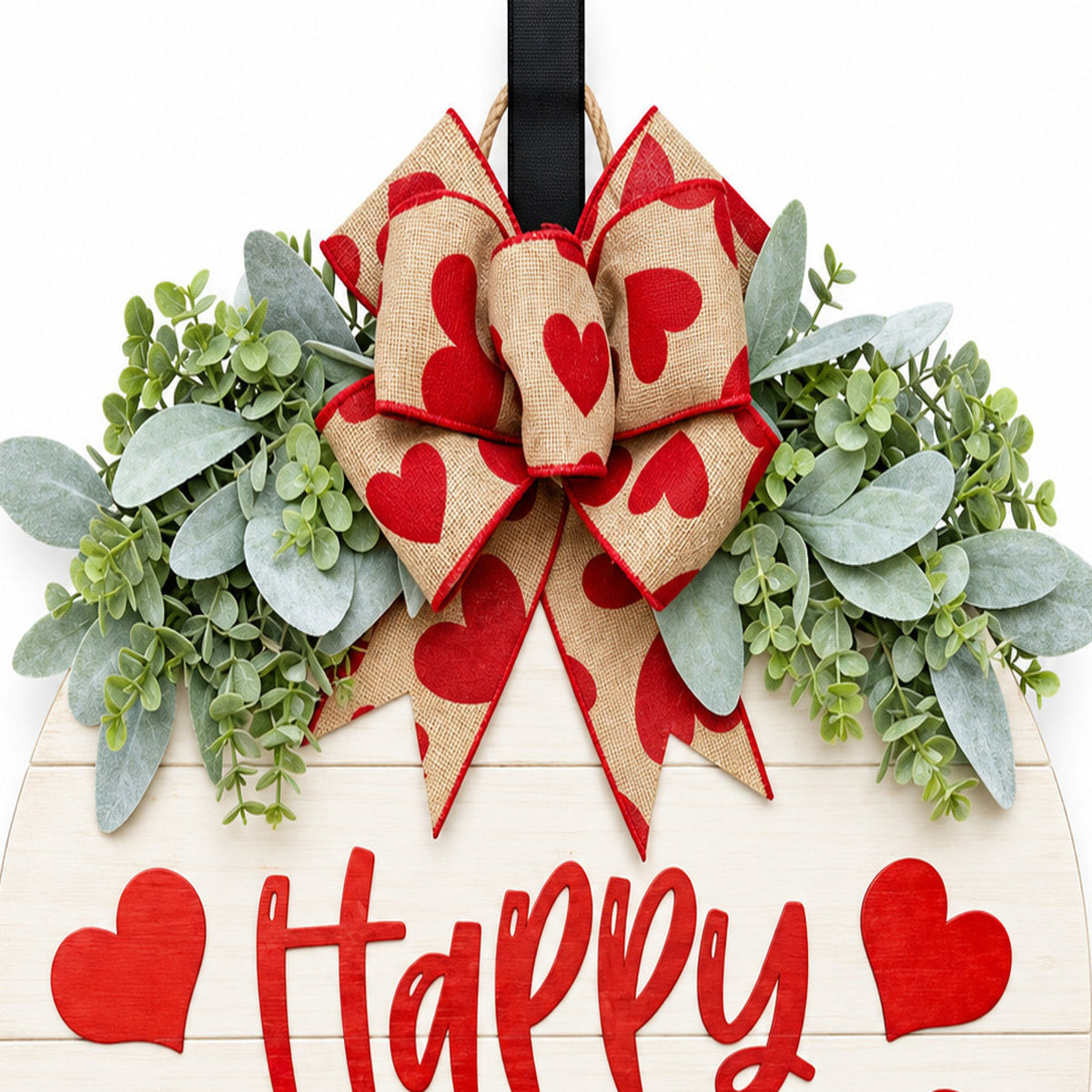 Happy Valentine's Day Heart Door Sign
