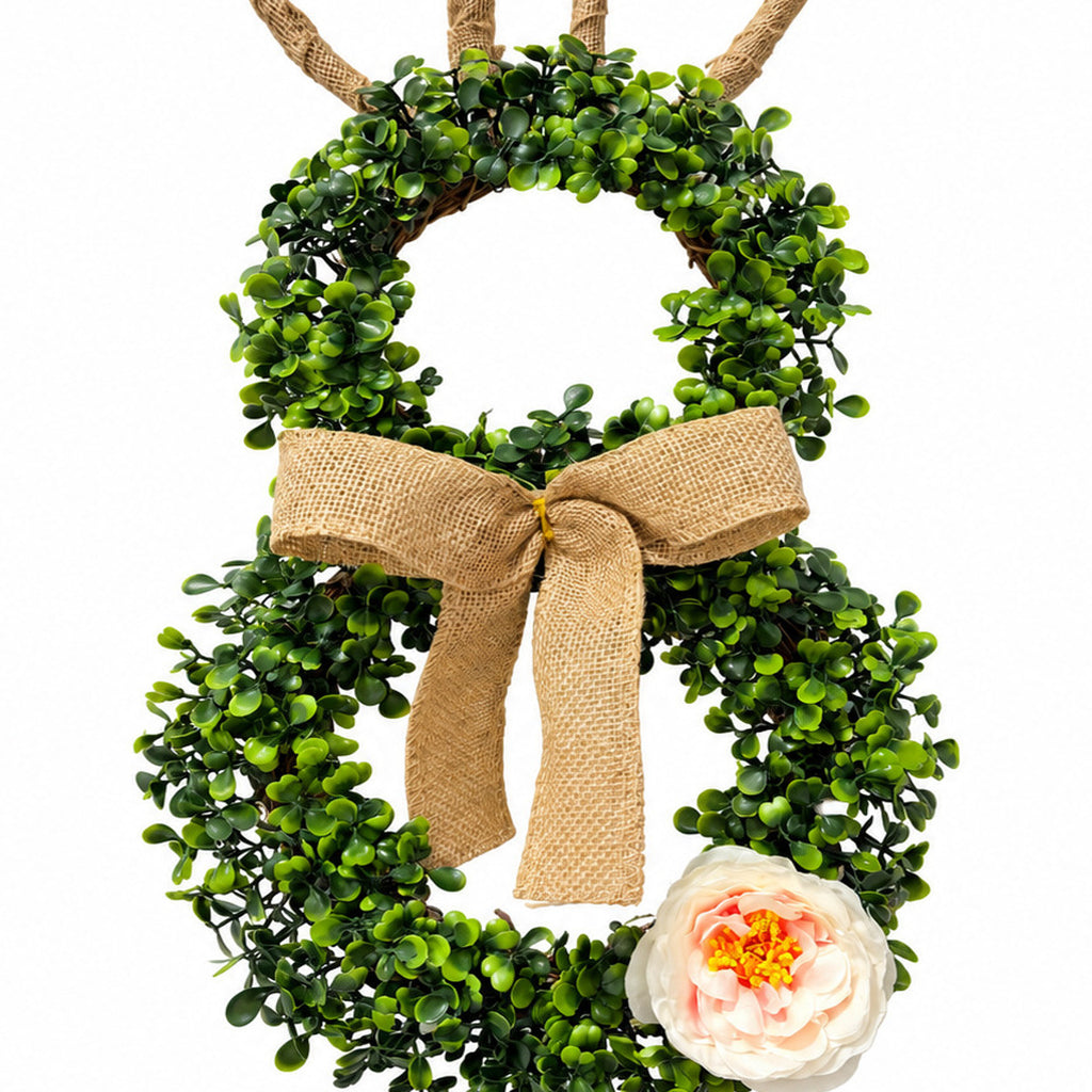 Easter Bunny Greenery Grapevine Wreath