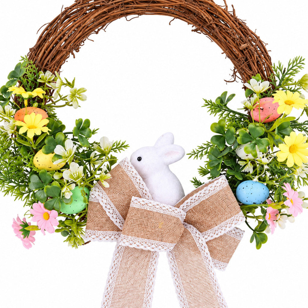 Easter Bunny & Wildflower Grapevine Wreath