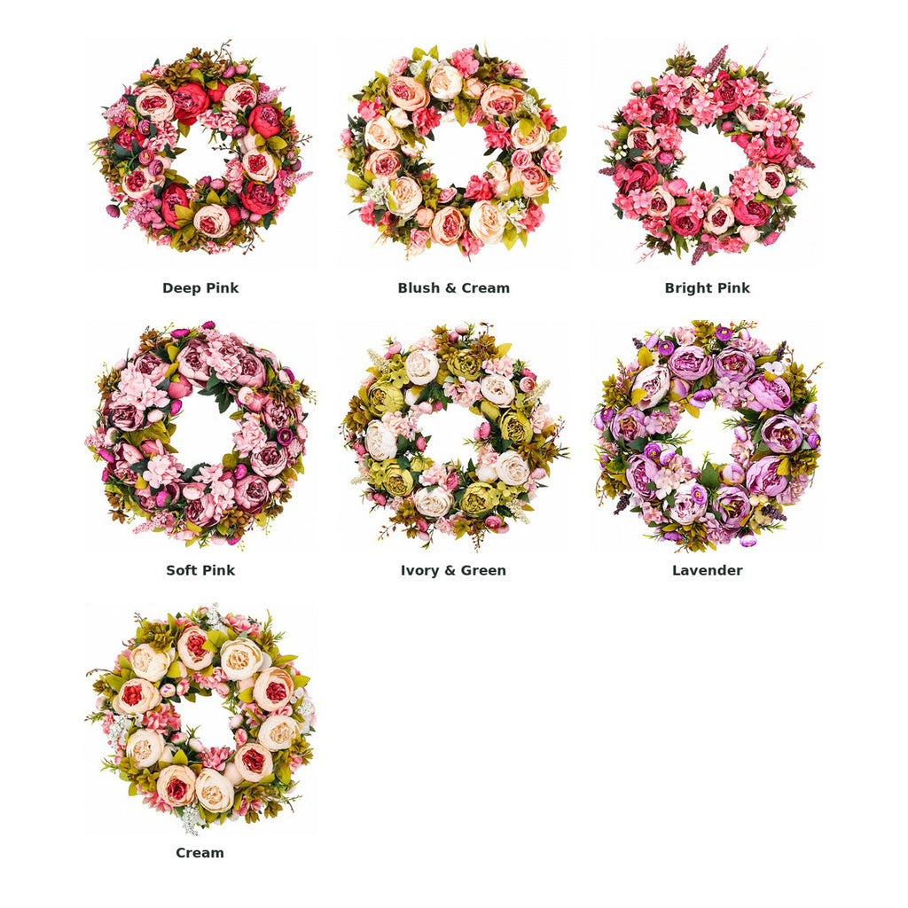 Peony Garden Spring Wreath Collection