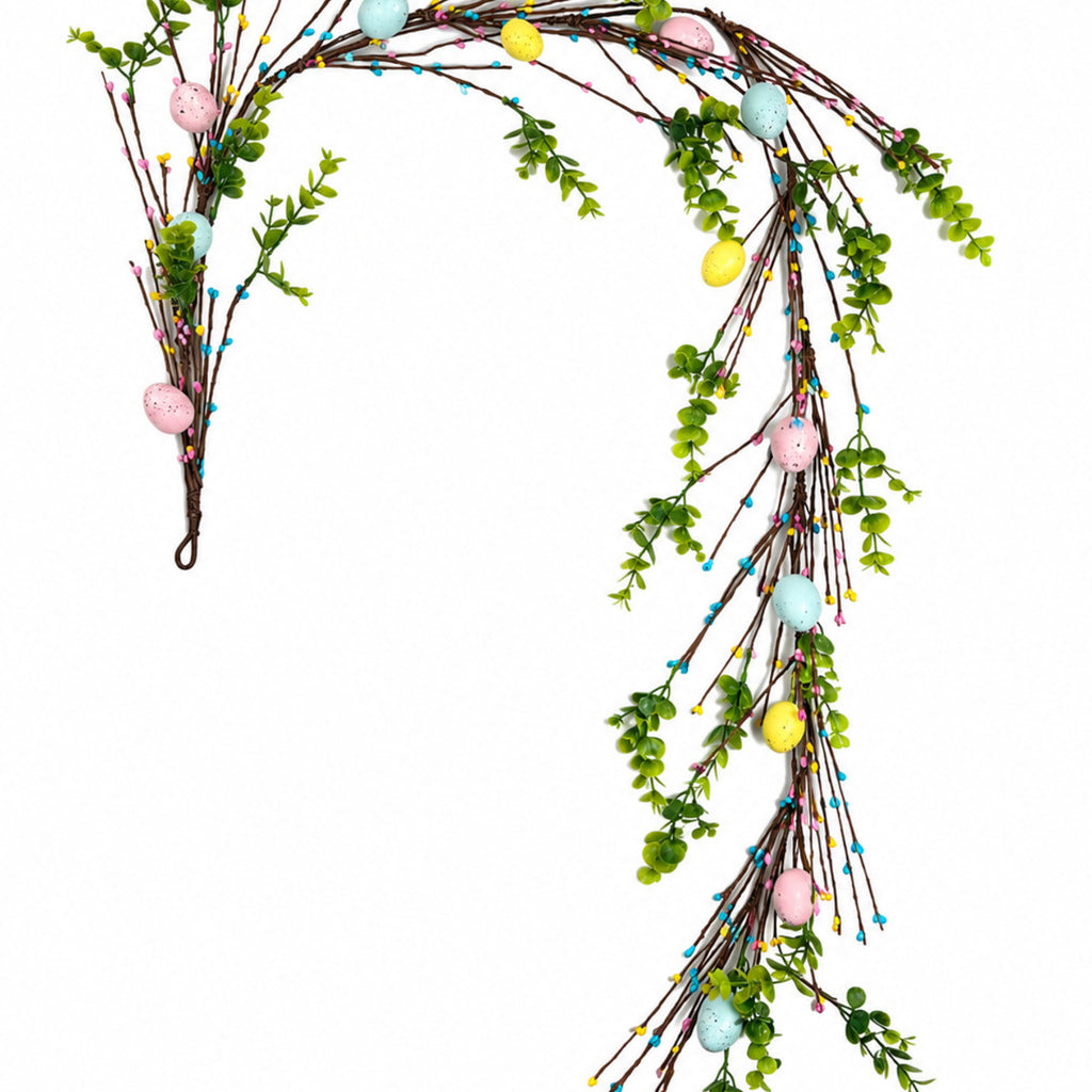 Pastel Easter Egg & Eucalyptus Twig Garland