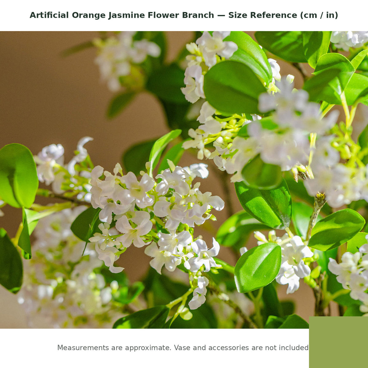 EVERIVELLE Artificial Orange Jasmine Flower Branch