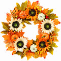 Harvest Sunflower & Pumpkin Wreath