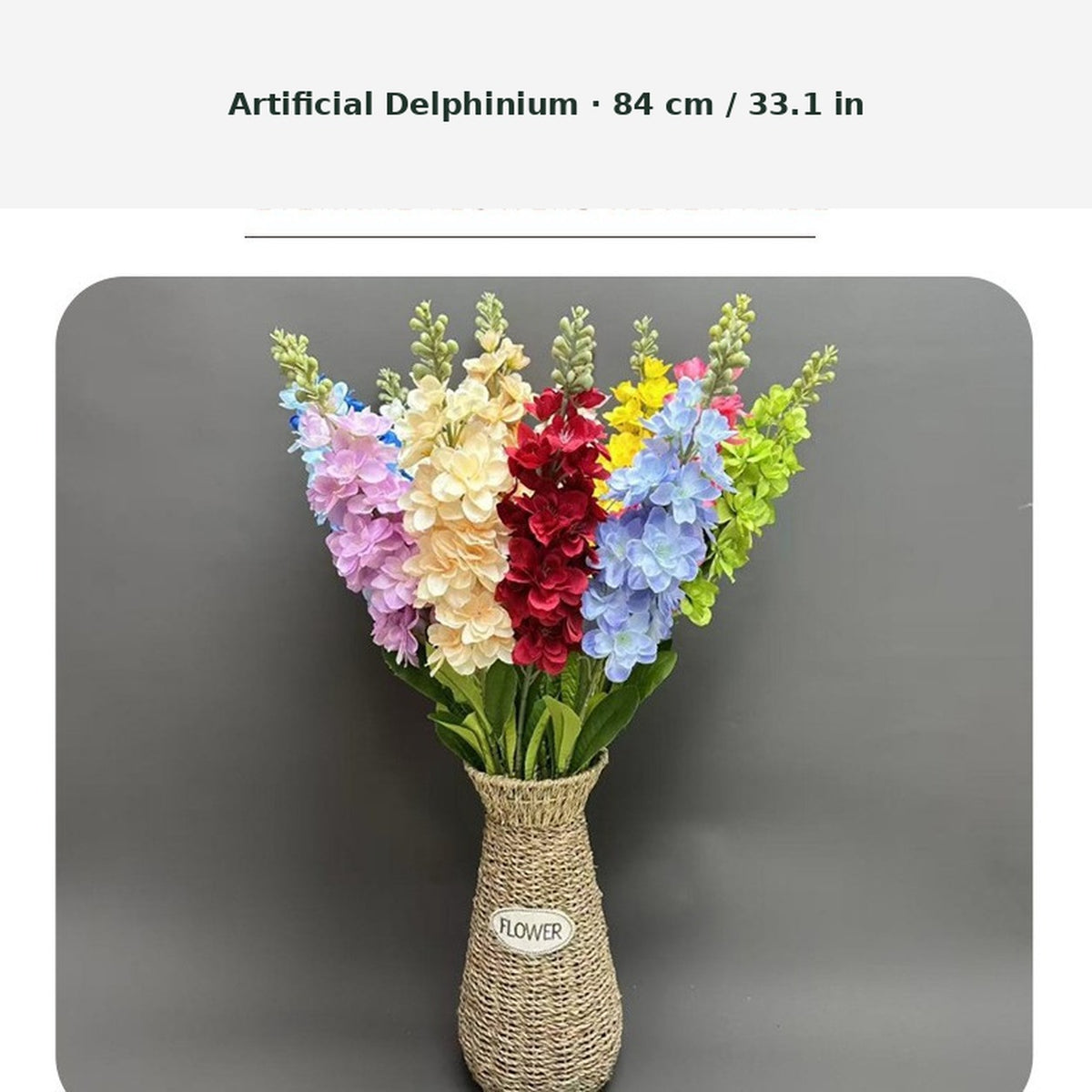 EVERIVELLE Single-Stem Artificial Delphinium Flower