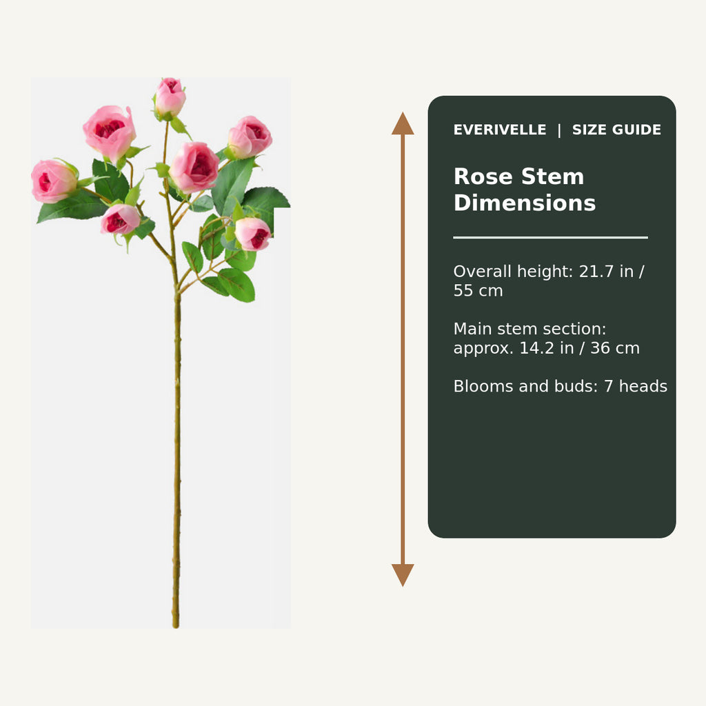 EVERIVELLE Seven-Head Mini Artificial Lotus Rose Stem