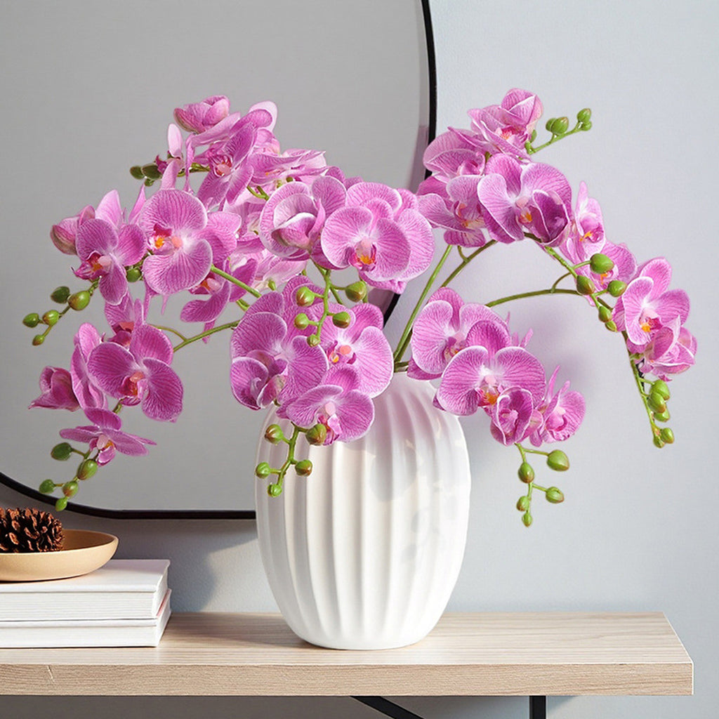 EVERIVELLE 19.7-Inch Mini Soft-Touch Artificial Phalaenopsis Orchid Stem