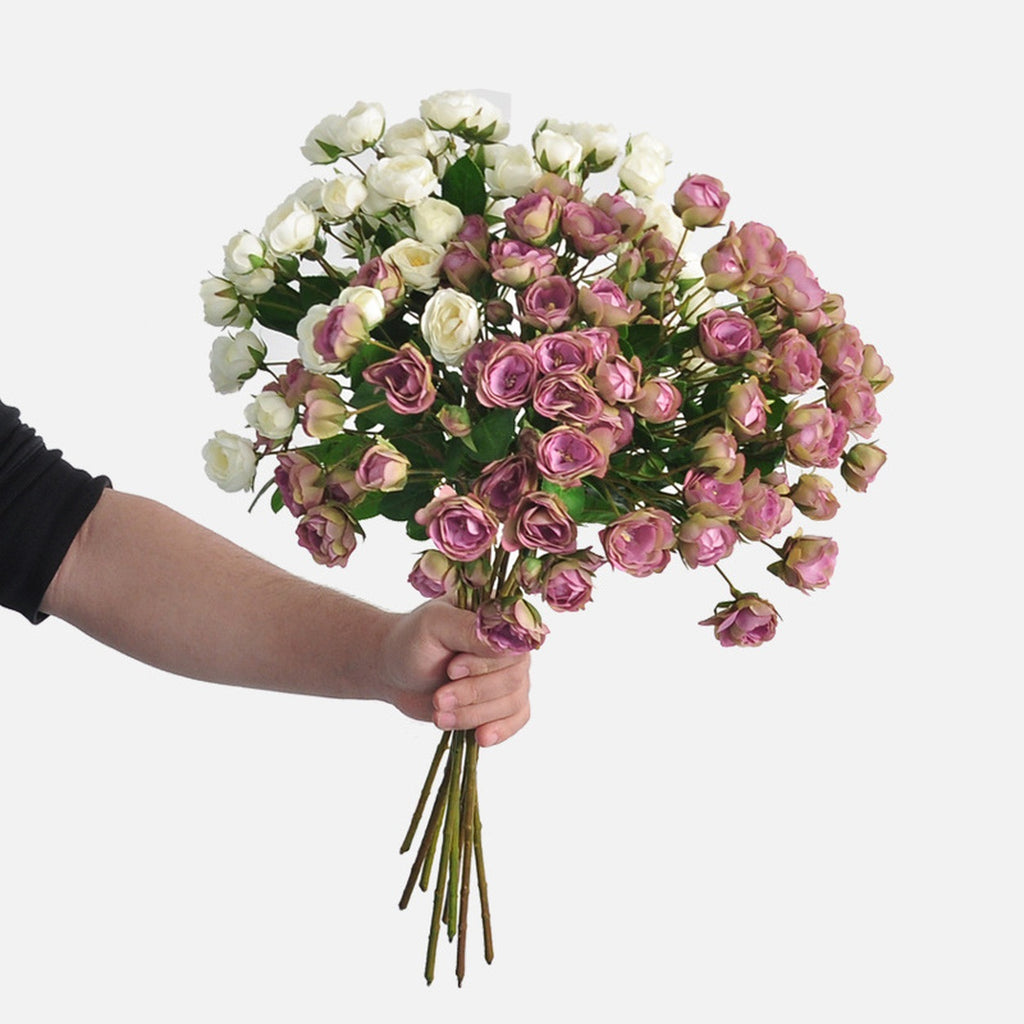 EVERIVELLE 17-Head Artificial Spray Rose Stem