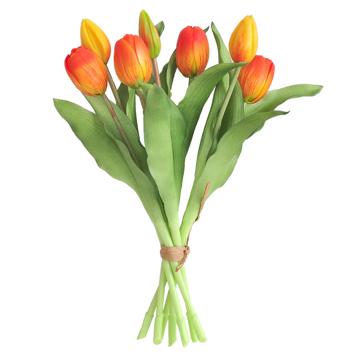 EVERIVELLE Seven-Head Soft-Touch Artificial Tulip Bouquet