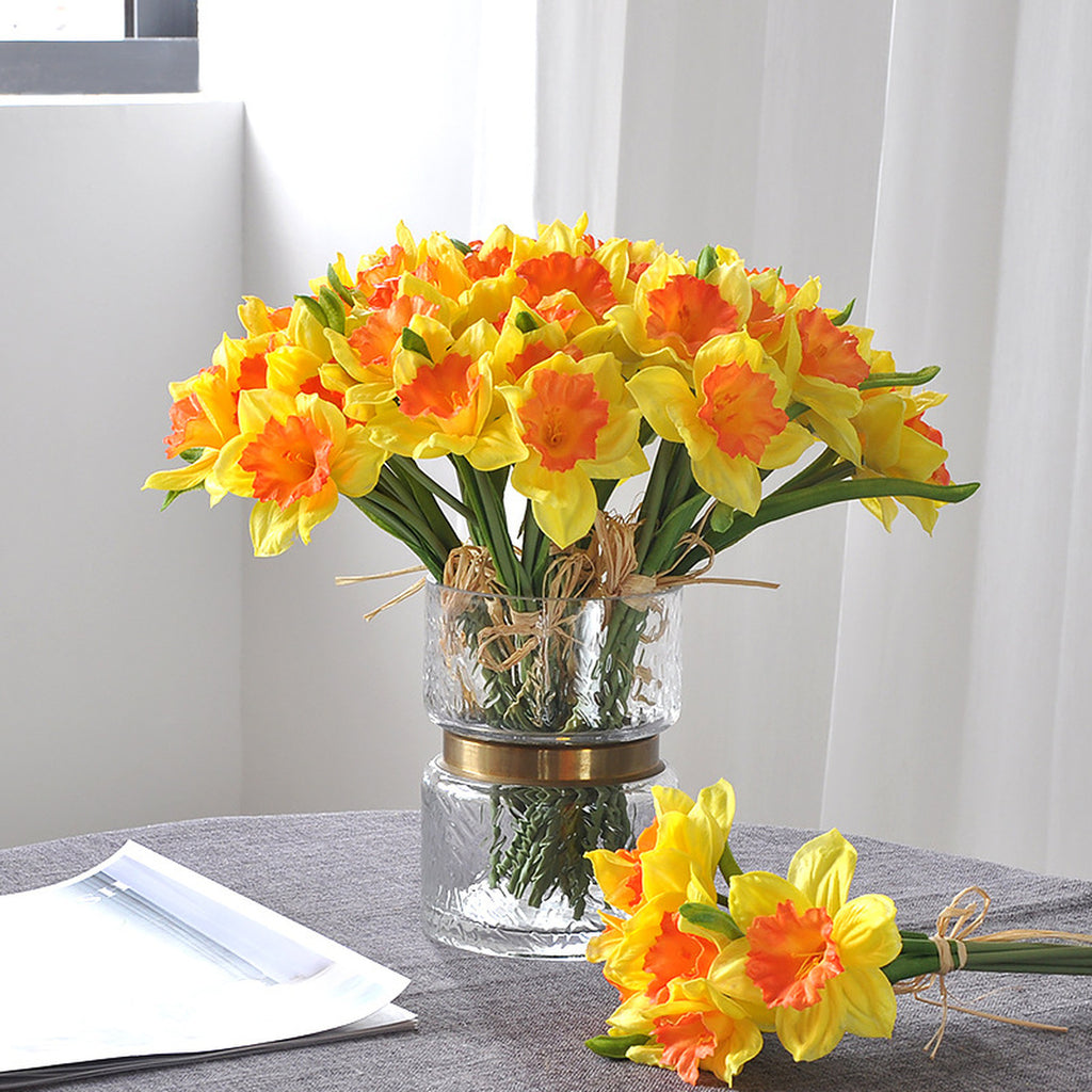 EVERIVELLE Artificial Soft-Touch Daffodil Bouquet