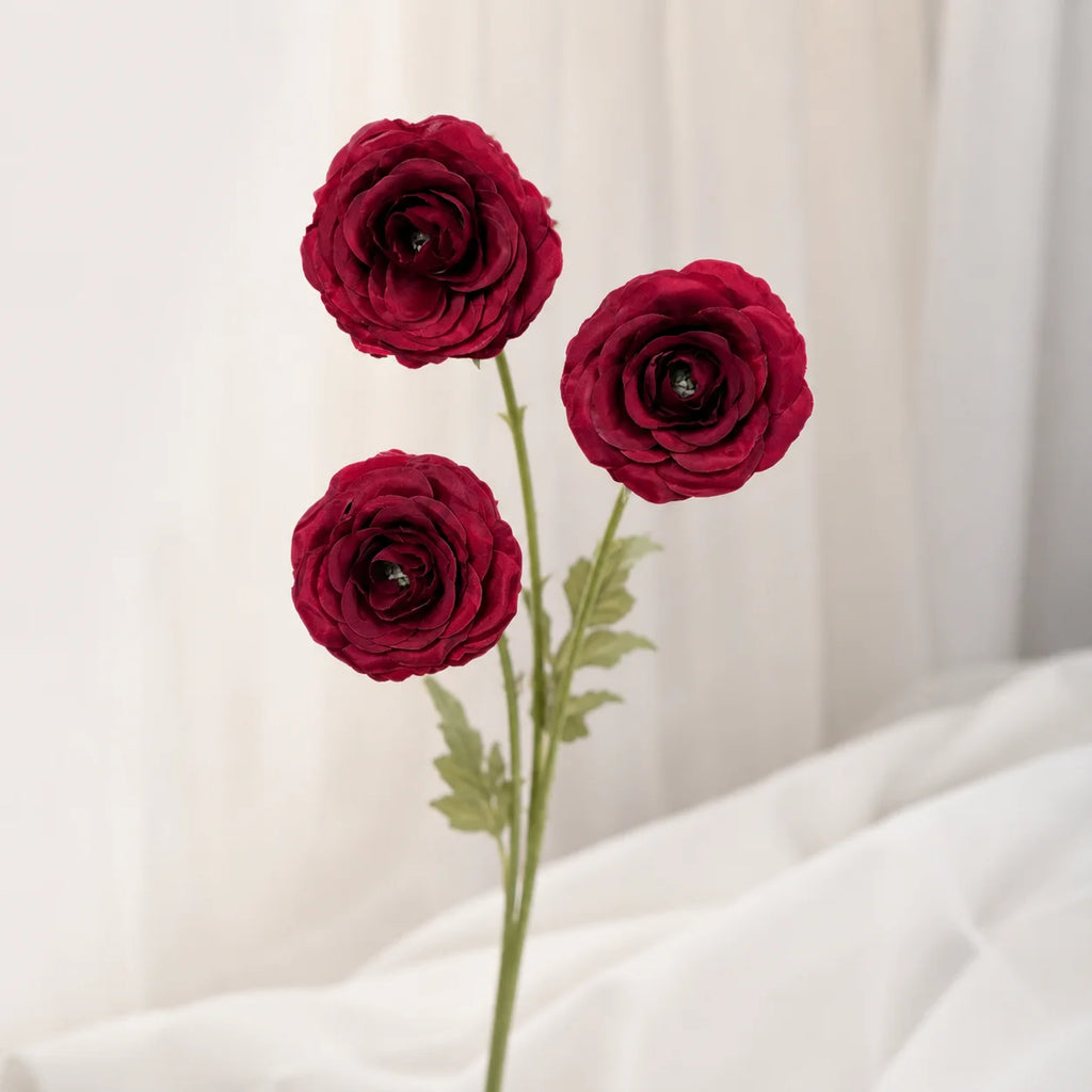 EVERIVELLE Three-Head Artificial Spray Rose Stem