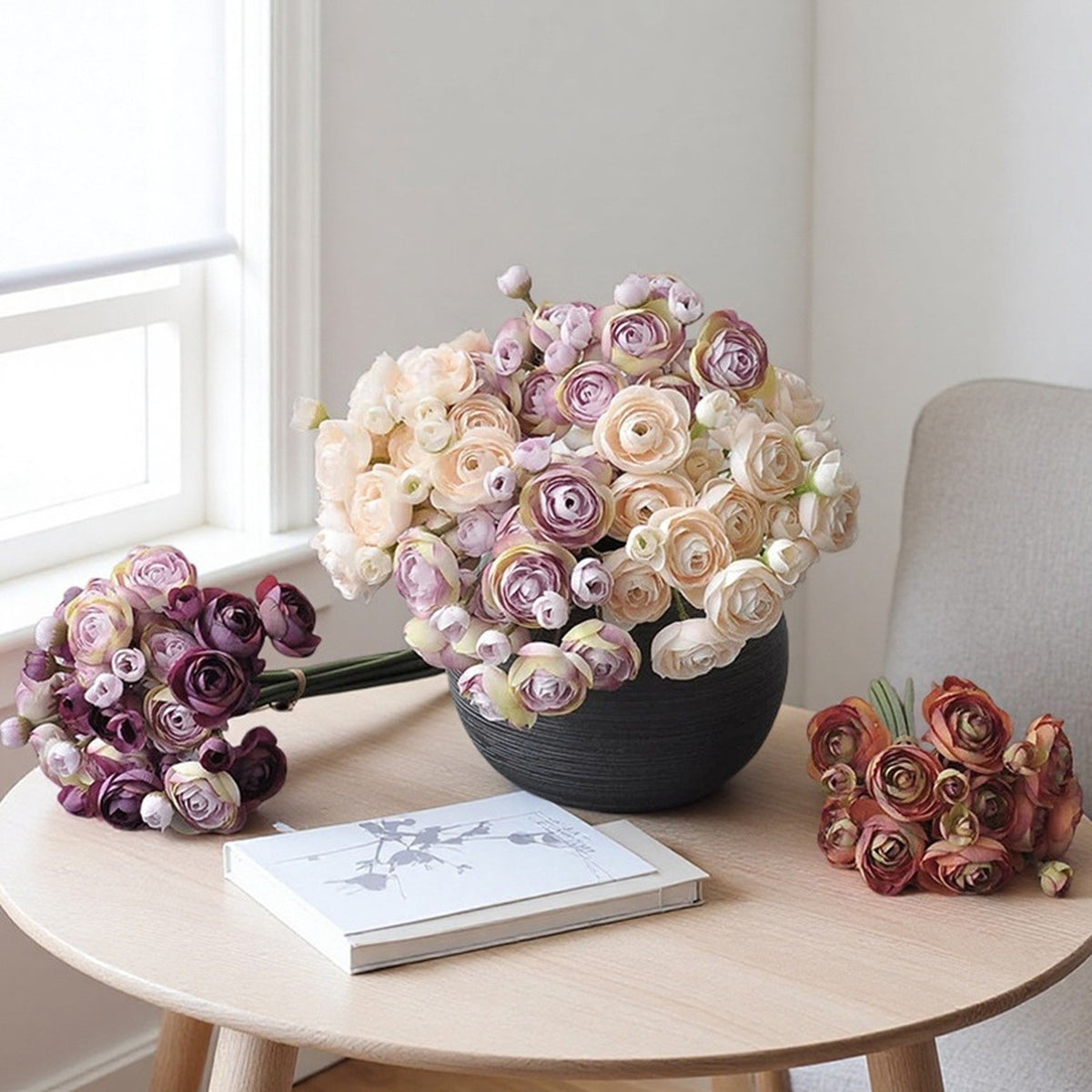 EVERIVELLE Artificial Lotus Bridal Bouquet