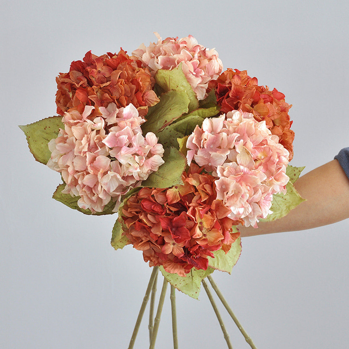 EVERIVELLE 26.8-Inch Dried-Look Artificial Hydrangea Stem