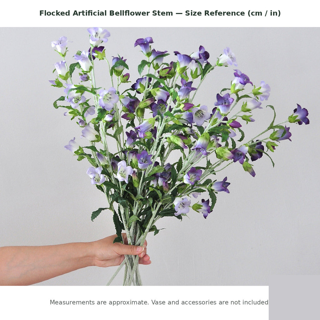 EVERIVELLE Flocked Artificial Bellflower Stem