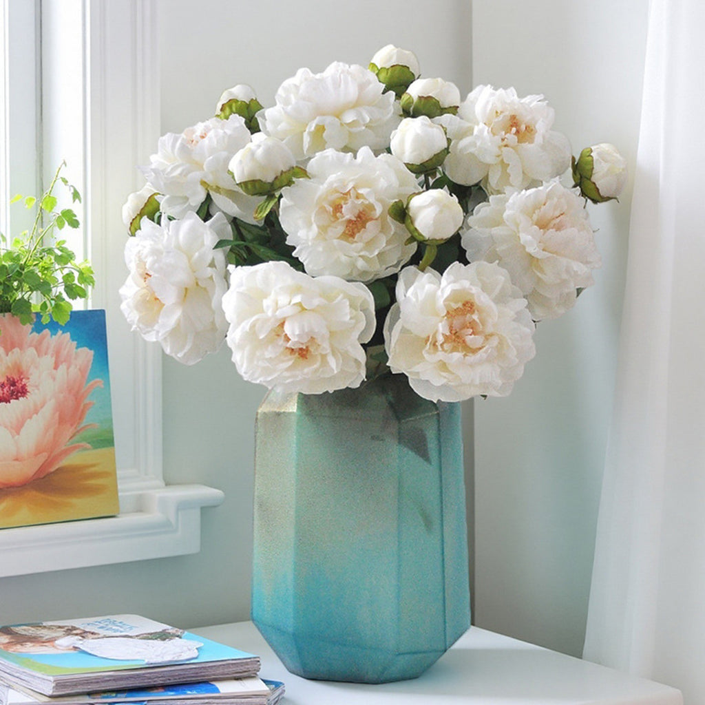 EVERIVELLE Two-Head Artificial Phoenix Peony Stem