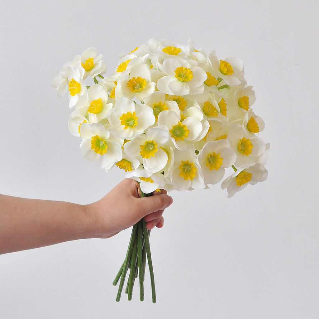 EVERIVELLE 15.7-Inch Three-Stem Artificial Daffodil Bouquet