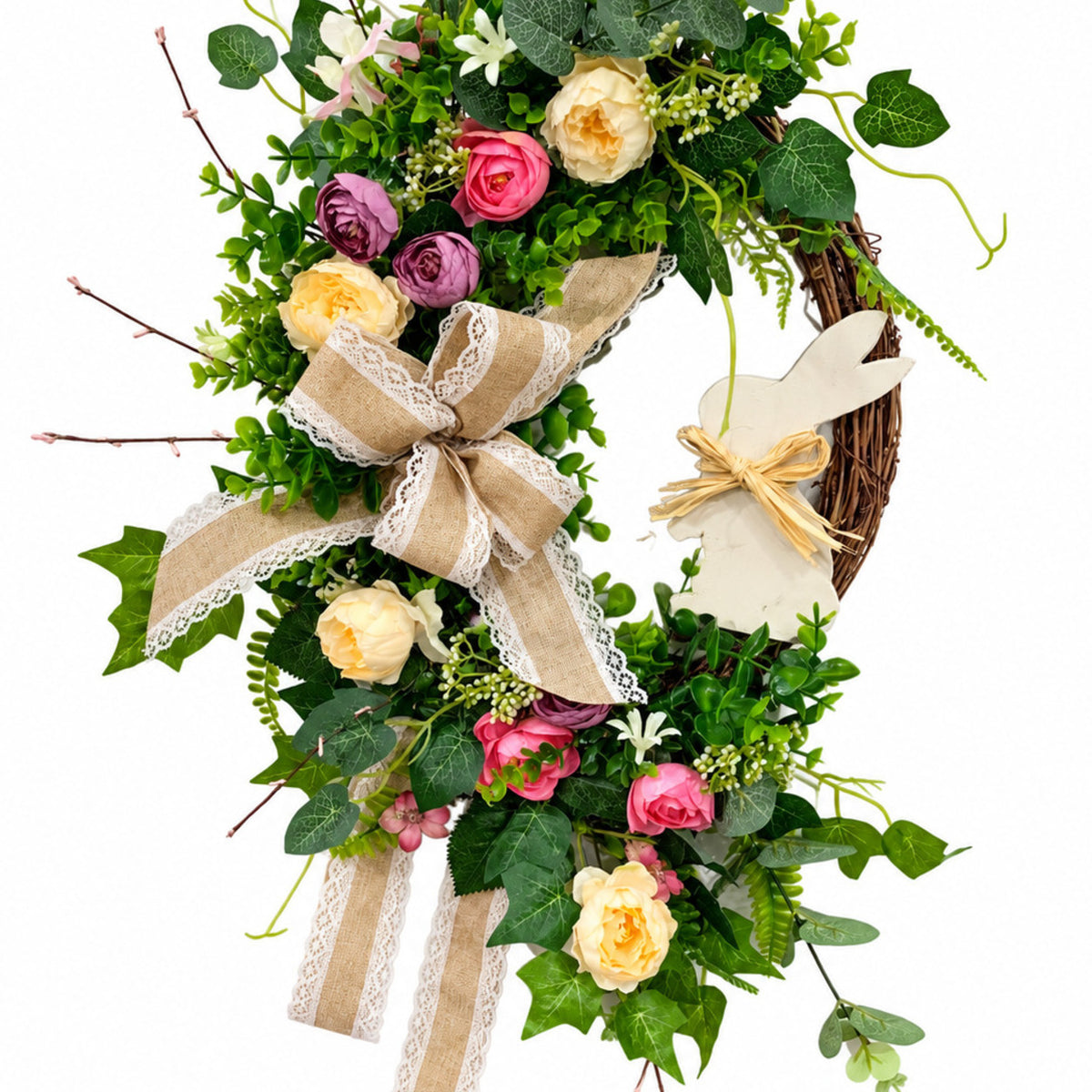Easter Bunny Floral Door Wreath Collection