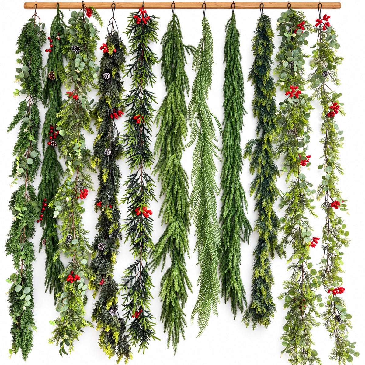 Christmas Cedar & Pine Garland Collection