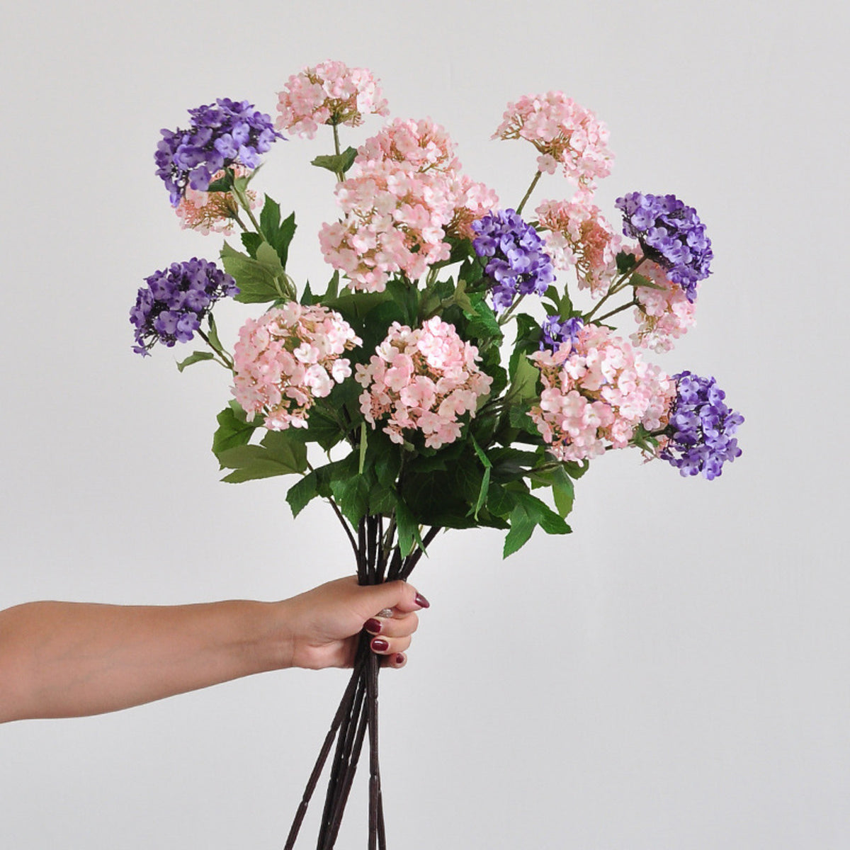 EVERIVELLE Three-Head Artificial Hydrangea Stem