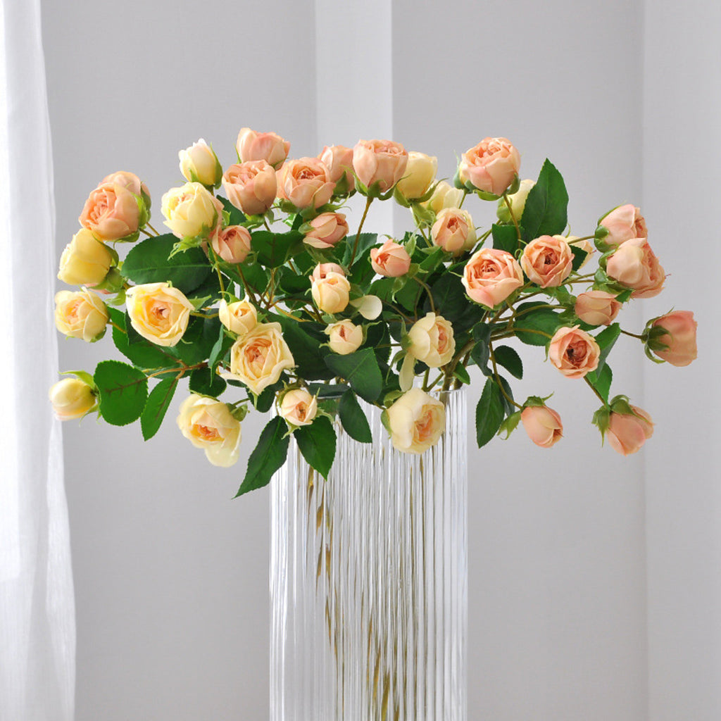 EVERIVELLE Seven-Head Mini Artificial Lotus Rose Stem