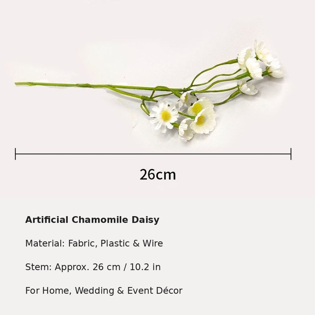 EVERIVELLE Six-Stem Artificial Chamomile Daisy Bundle
