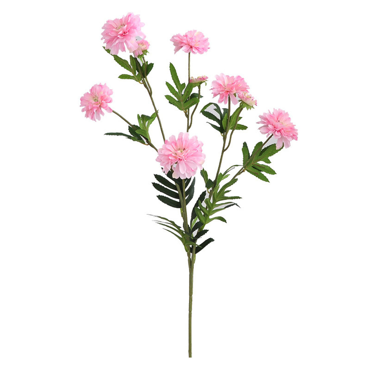 EVERIVELLE 31.5-Inch Nine-Head Artificial Zinnia Spray