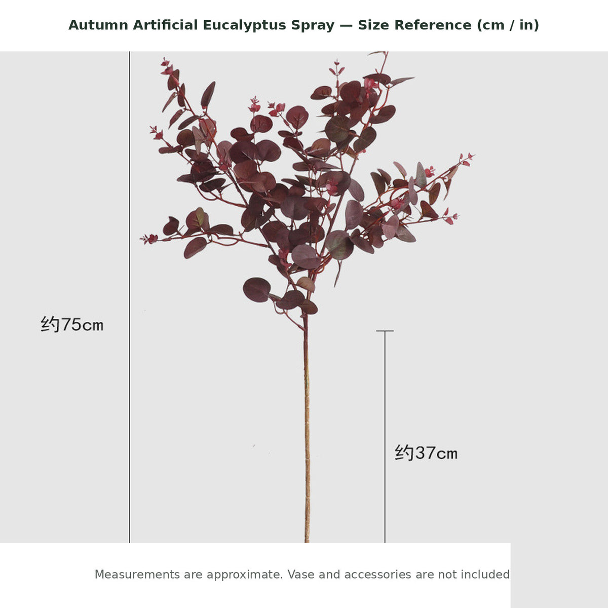 EVERIVELLE Autumn Artificial Eucalyptus Spray