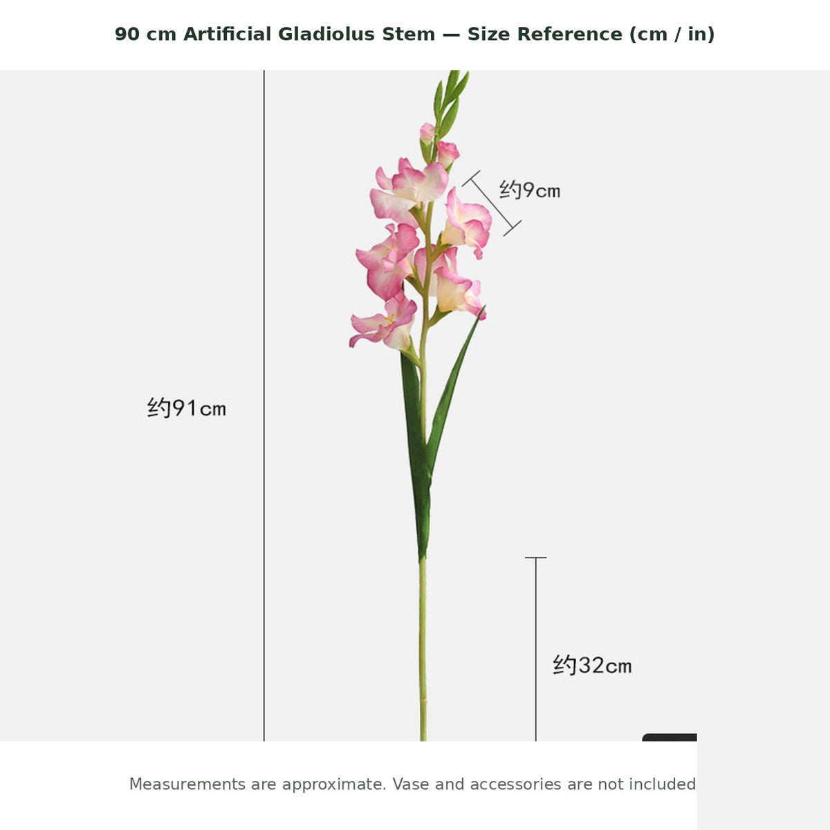EVERIVELLE 35.4-Inch Artificial Gladiolus Stem
