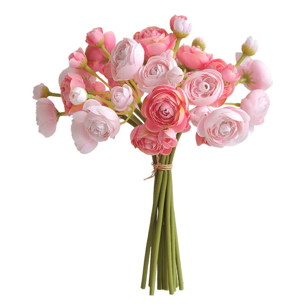 EVERIVELLE 10.2-Inch Artificial Ranunculus Bouquet — 9, 12 or 15 Stems