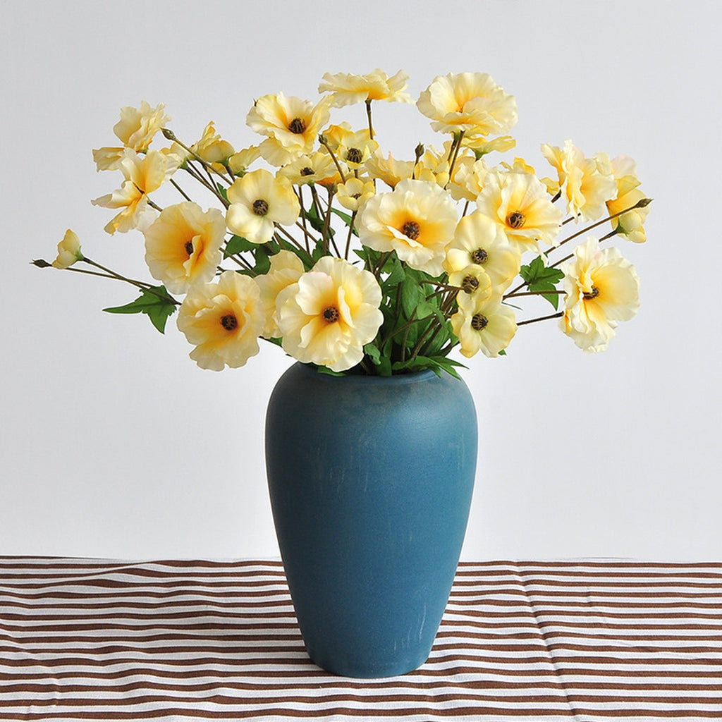EVERIVELLE Three-Head Artificial Butterfly Ranunculus Stem