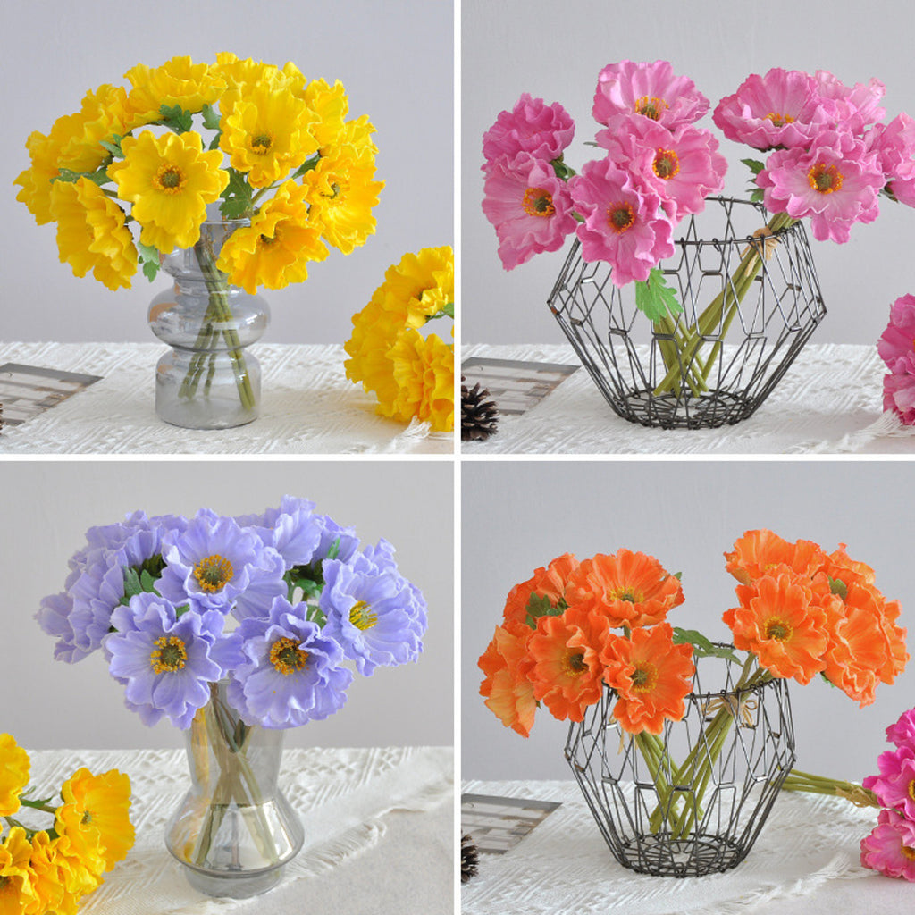 EVERIVELLE Five-Stem Artificial Poppy Bouquet