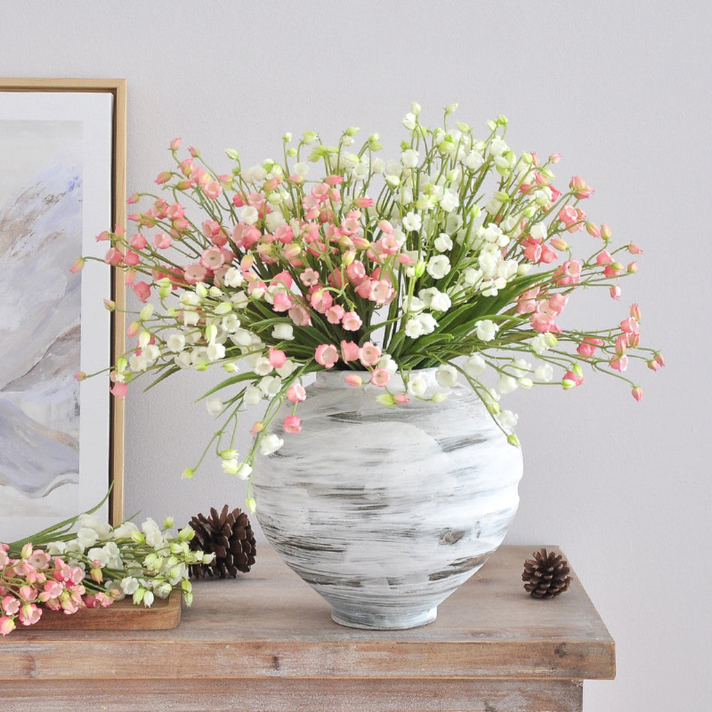 EVERIVELLE Hand-Tied Artificial Lily of the Valley Bouquet