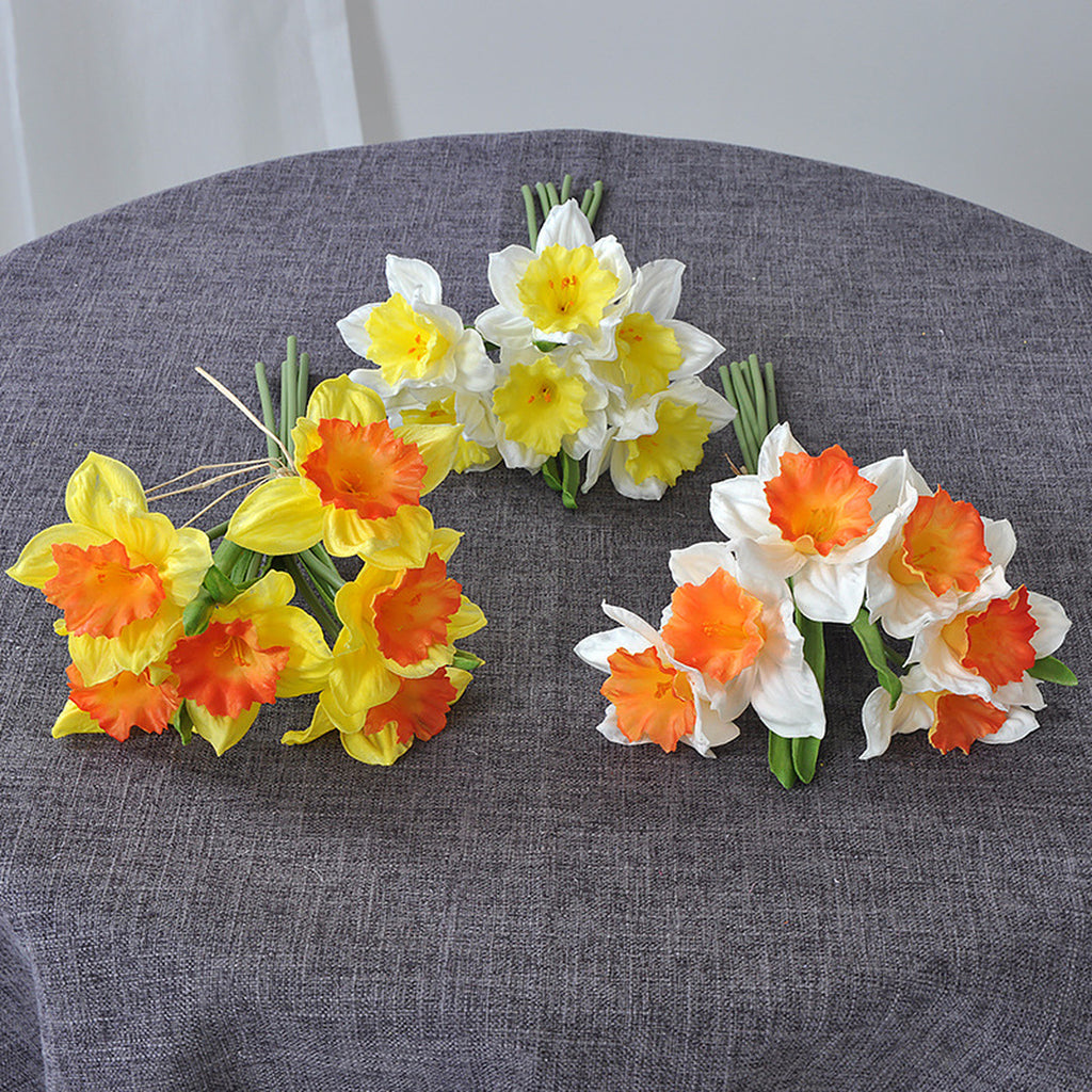 EVERIVELLE Artificial Soft-Touch Daffodil Bouquet