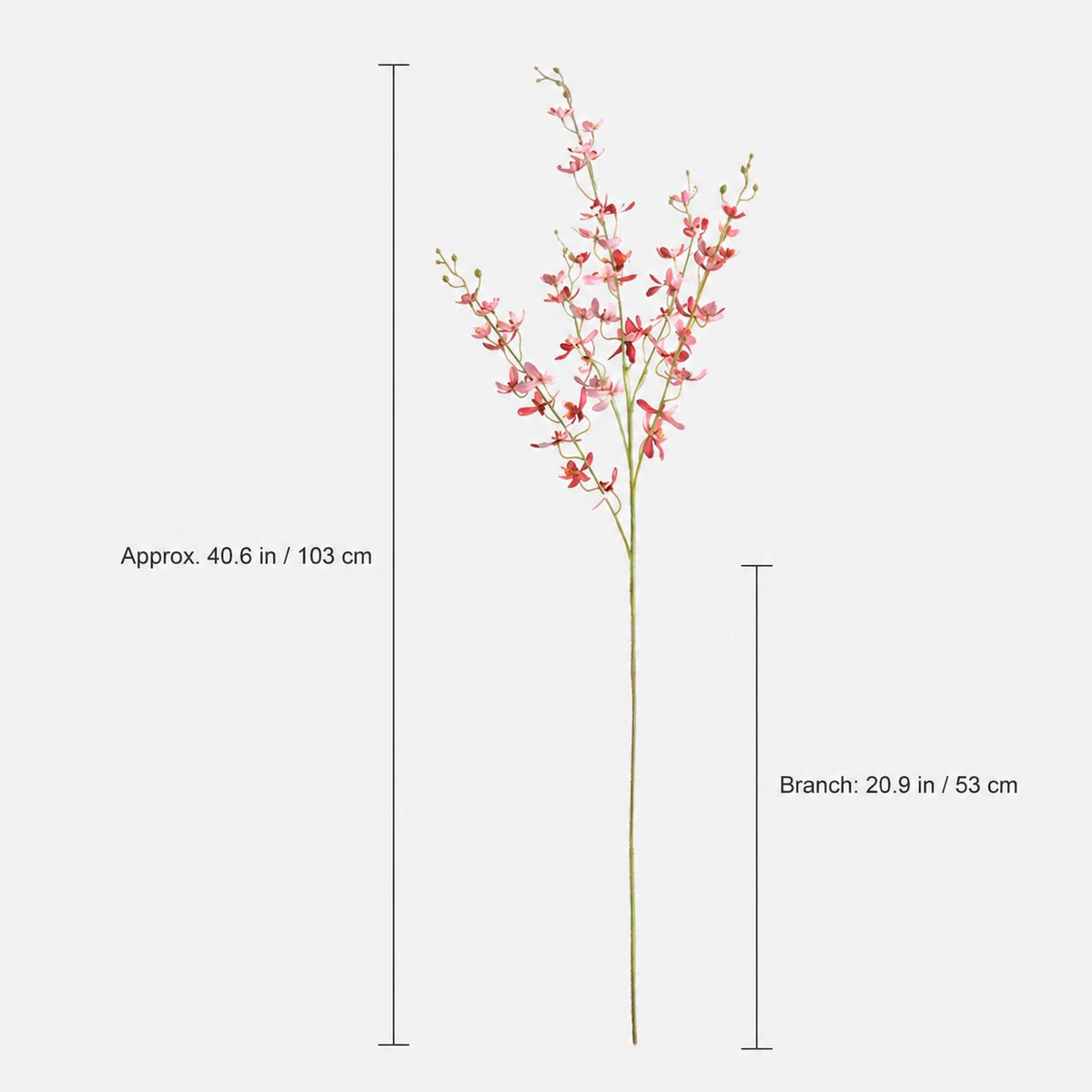 EVERIVELLE Five-Branch Artificial Vanda Orchid Stem
