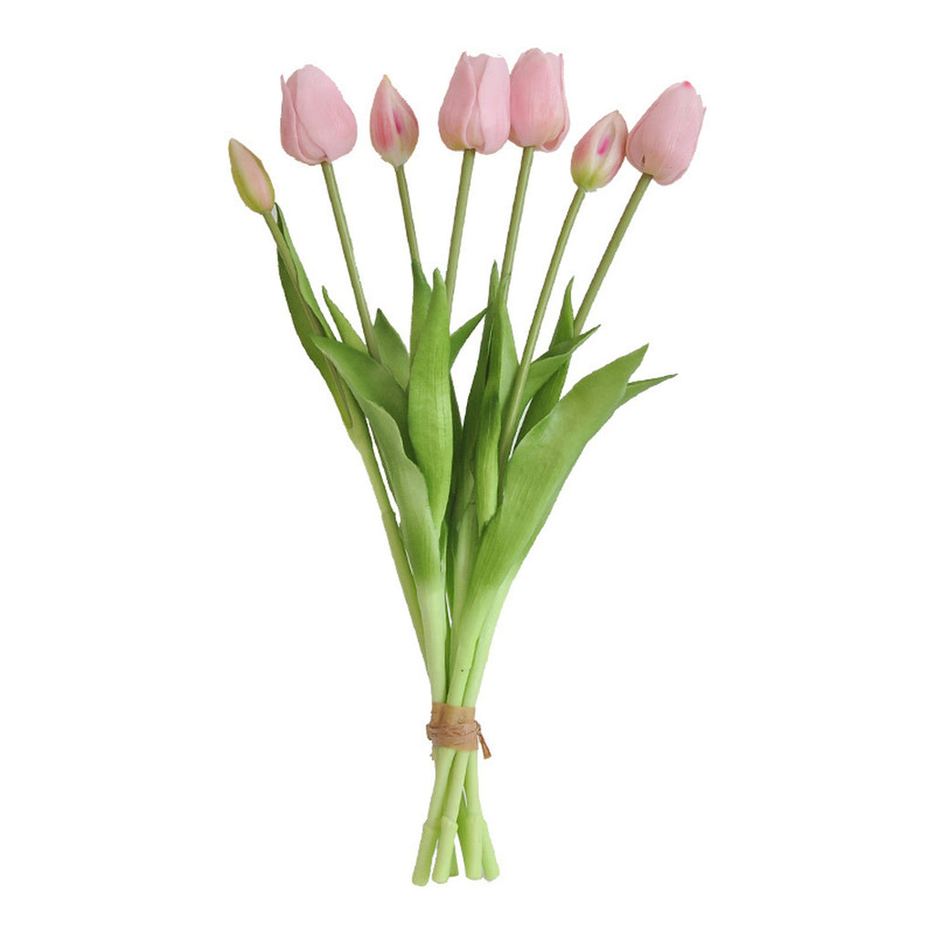 EVERIVELLE 17.7-Inch Seven-Head Soft-Touch Artificial Tulip Bouquet