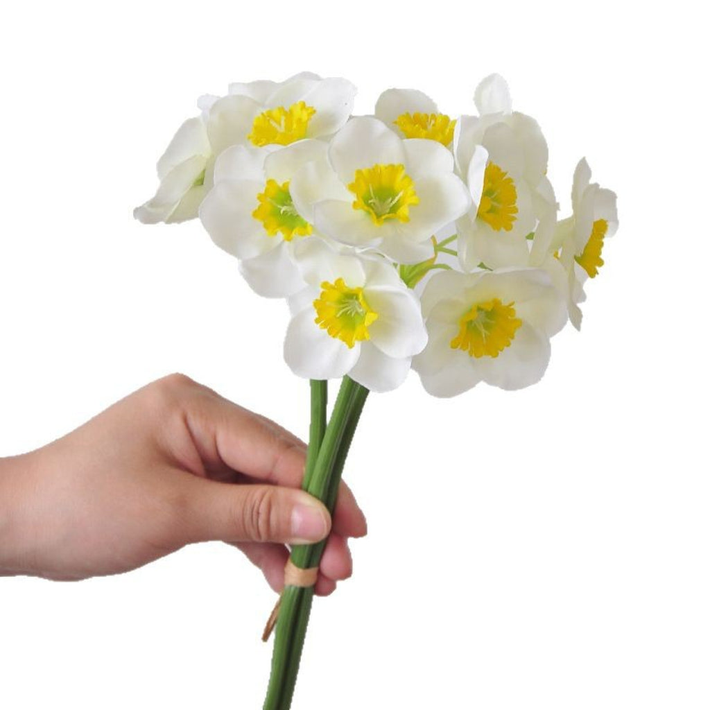 EVERIVELLE 15.7-Inch Three-Stem Artificial Daffodil Bouquet