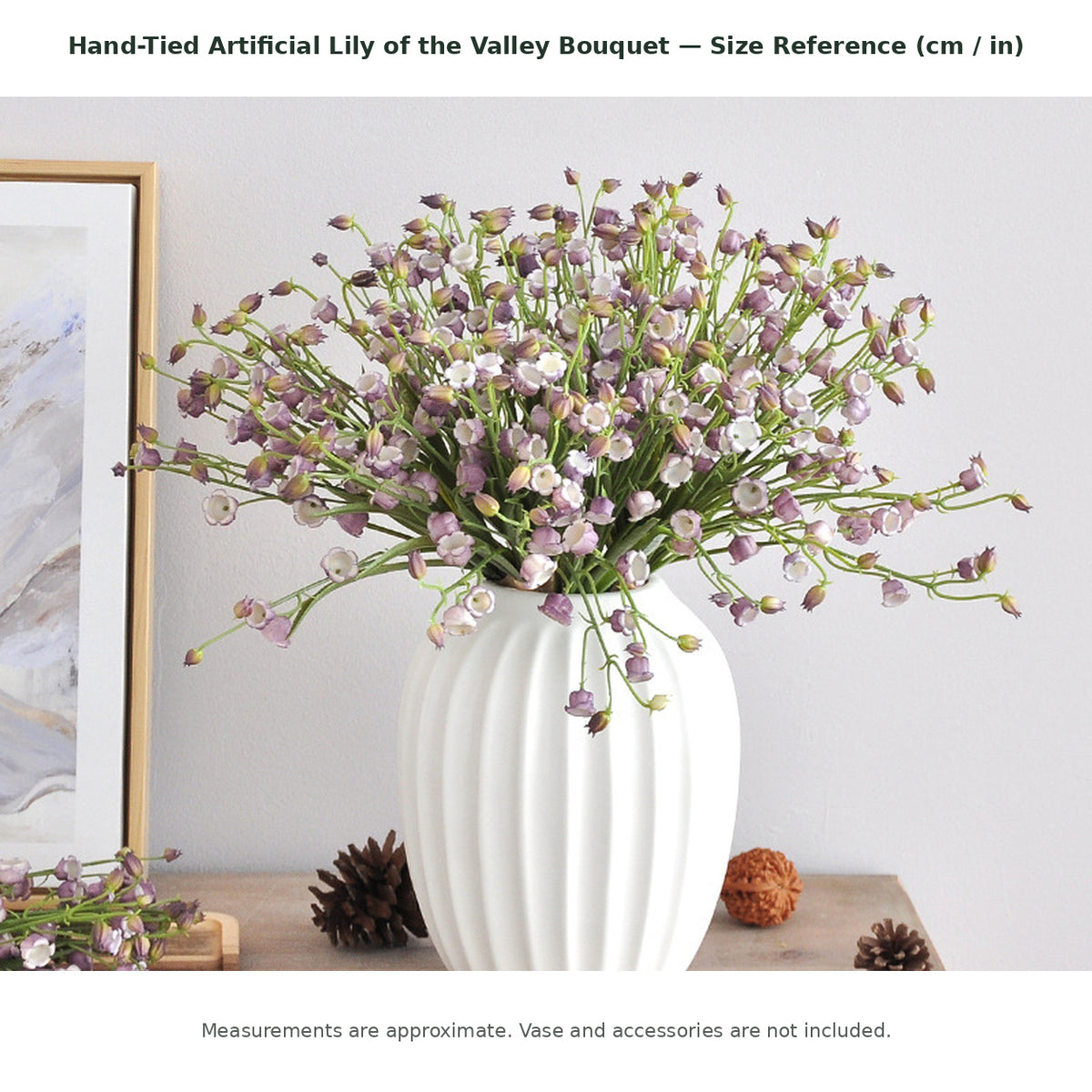 EVERIVELLE Hand-Tied Artificial Lily of the Valley Bouquet