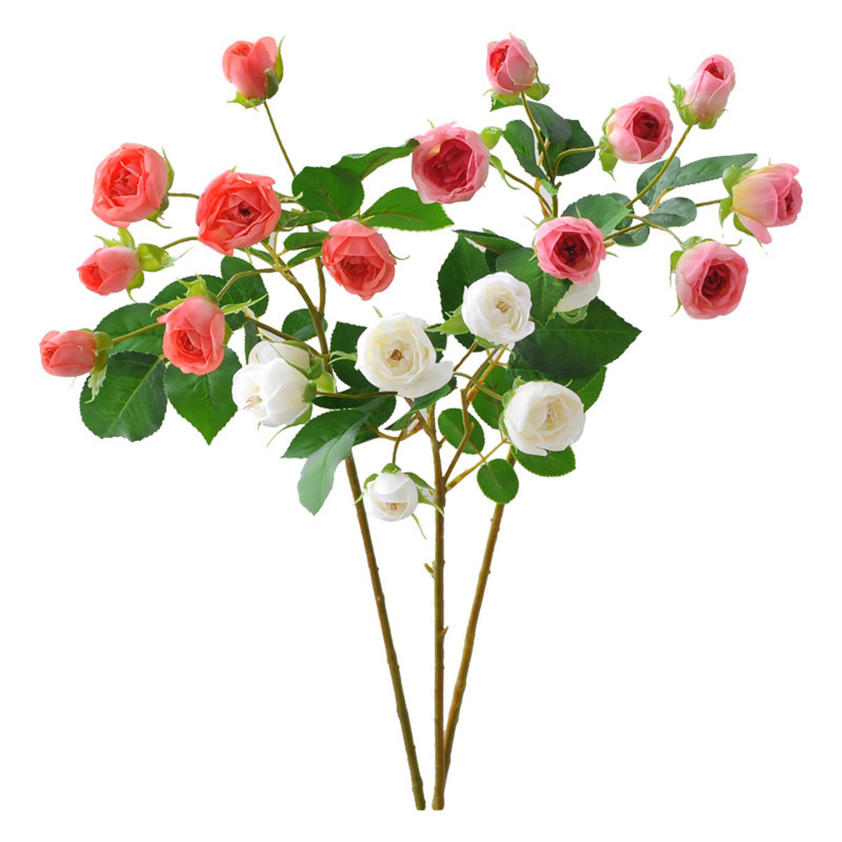 EVERIVELLE Seven-Head Mini Artificial Lotus Rose Stem