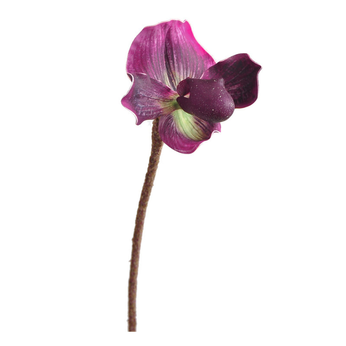 EVERIVELLE Artificial Paphiopedilum Slipper Orchid Stem