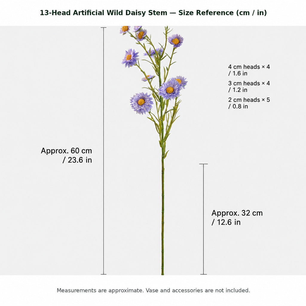 EVERIVELLE 13-Head Artificial Wild Daisy Stem