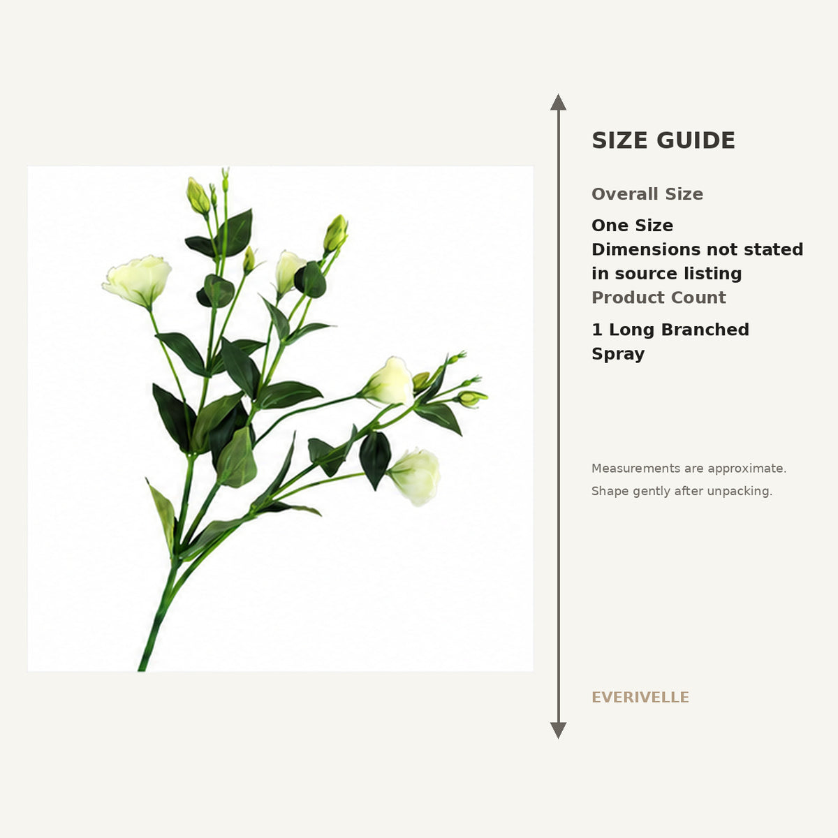 EVERIVELLE Long Artificial Lisianthus Spray